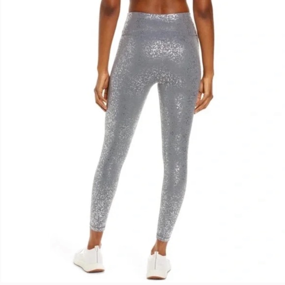 Sweaty Betty Leggings Goddess 7/8 Workout in Grey Terrazzo Foil Print Size XS - Picture 2 of 5
